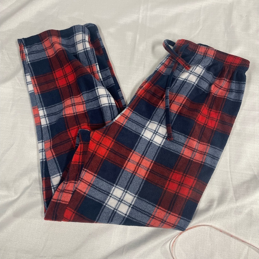 Lounge pants flannel red/white/blue plaid size large X-Large